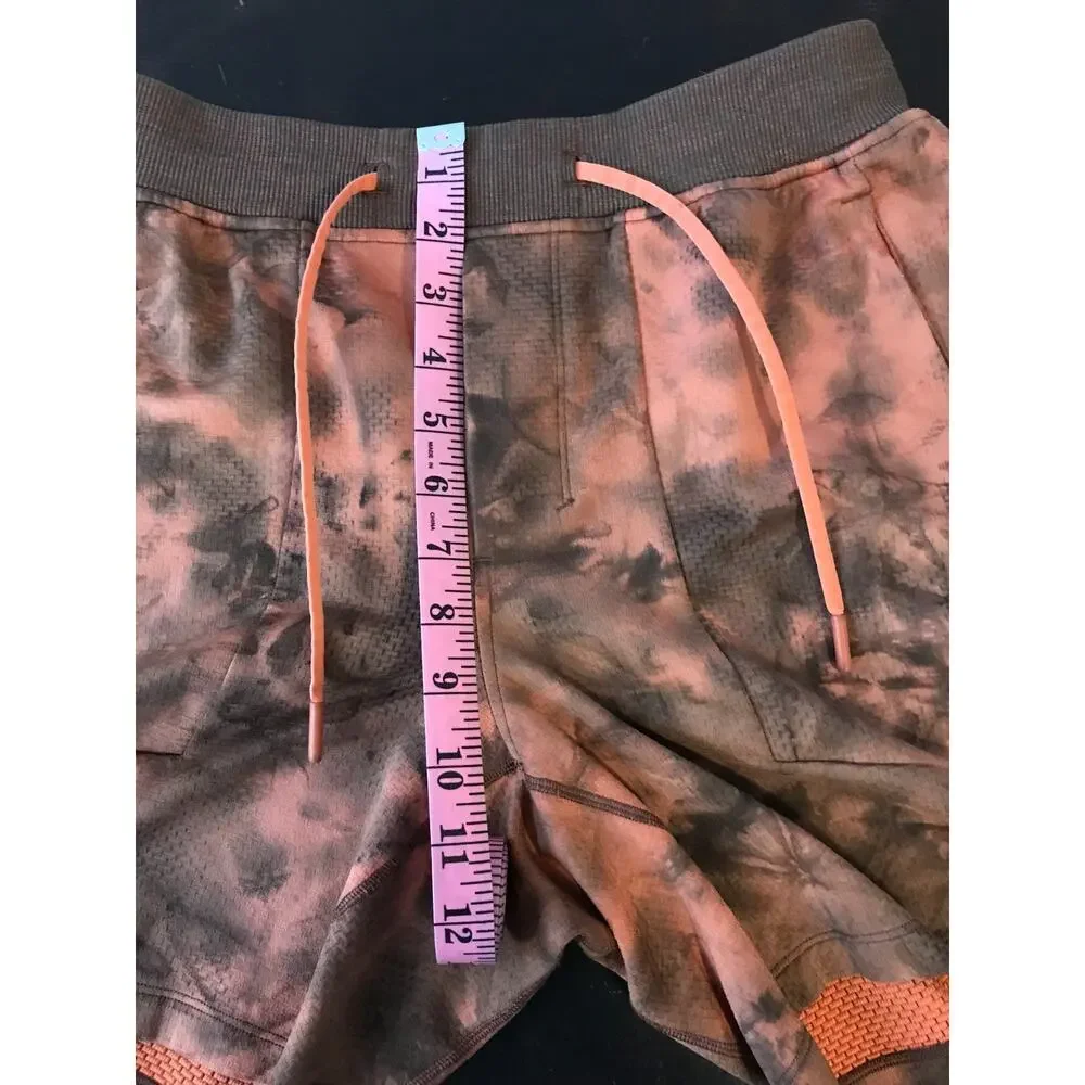 Lululemon Textured Tech Shorts Diamond Dye Warm Coral Mens Small 7